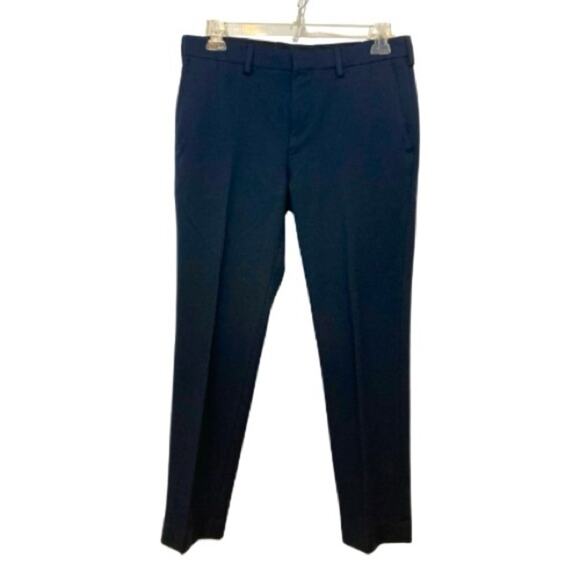 Louis Raphael Tailored 33 x 30 Navy Blue Pleated Tapered Straight Slacks Pants - Picture 1 of 9